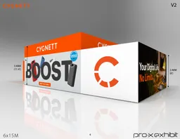 20x50 Péninsule booth design by Pro-X Exhibits